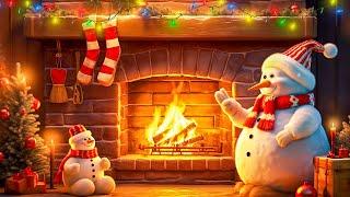 Christmas Fireplace Ambience  Relaxing Christmas Music with a Warm Fireplace