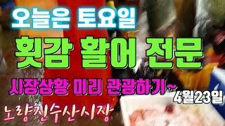 수산시장 횟감 활어전문점의 분위기를 영상으로 관광해요~ (04:00-05:00}