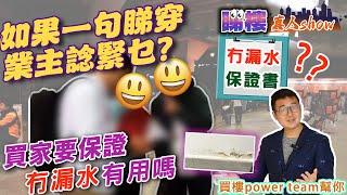 睇樓真人show：一句睇穿業主諗緊乜？買家要保證無漏水有用嗎？  by 諗sir  第1集