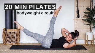 20 MIN PILATES WORKOUT | PILATES AT HOME | BODYWEIGHT CIRCUIT (no equipment)