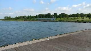 Shelby Farms Park Memphis TN Patriot lake windy summer morning 2019 boat house