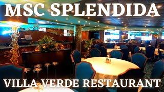 MSC SPLENDIDA ship tour - Main Restaurant VILLA VERDE