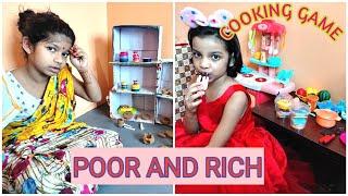 Cooking Game Part-9/Rich vs Poor Cooking Game/Kitchen set se khelna/Ghar Ghar khel