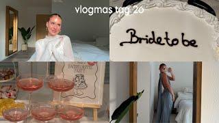 vlogmas tag 2o - bride party, hochzeitskleid & haul