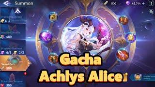 Gacha berburu Achlys Alice di akun gamer tenan - event sacred blessing - Mobile legends adventure