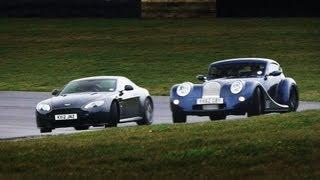 Showdown: Aston Martin V8 Vantage S vs. Morgan Aero Coupe - CAR and DRIVER