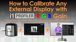 How to calibrate any external display using i1Profiler RGB Controls feature! Demo With BenQ PD3220U