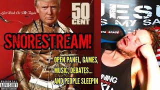 OPEN PANEL SNORESTREAM, RNC CHECK INS, GAMES, VIDEOS AND MORE!