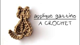 Uncinetto facile: applique gattino con schema e tutorial da fare a crochet