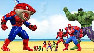 SHARK SPIDERMAN VS HULK FAMILY Recuse Baby Spiderman: Who Is The Champion? | LIVE ACTION STORY