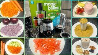 Magic Bullet Kitchen Express Food Processor and Blender|Unboxing|How to use|smoothie|slicing|grating