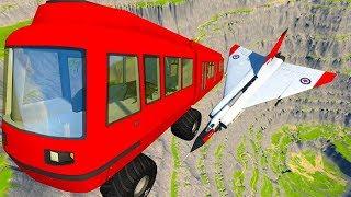 Beamng drive - Throwing Cars At Airplanes