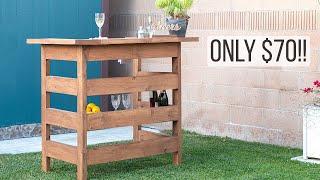 Easy DIY Outdoor Bar with $70 in lumber! | Anika's DIY Life