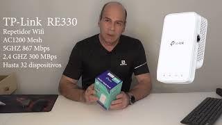 TP-Link RE330 - Repetidor WiFi, AC1200 mesh, Doble banda 5 GHz a 867 Mbps, 2.4 GHz a 300 Mbps