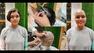 Mumbai Girl Getting Head Shave For New Look | Bald Look | Pineapple Salon