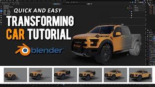 Car Transform Animation in Blender l Blender Tutorial l Easy Tutorial