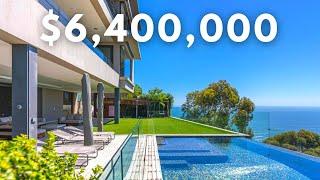 Touring the MOST STUNNING MODERN MANSION with basketball court and ocean views in Cape Town!