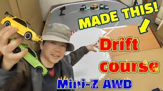 I made a drift course for Kyosho MINI-Z AWD Dodge Challenger Hellcat