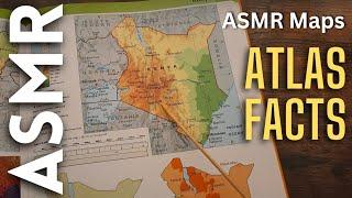 Flicking through an Atlas reading facts & figures [ASMR Maps]