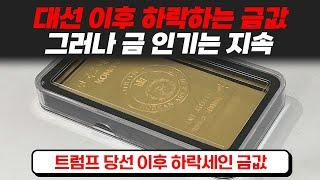 트럼프 당선 이후 하락하고 있는 금값. 강달러 지속? 금값 반등?