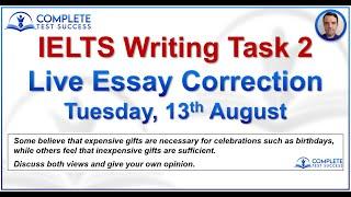 Live IELTS Writing Task 2 Essay Correction