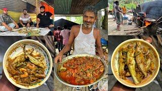 গোলামের হোটেলে যমুনা নদীর বিভিন্ন টাটকা মাছ ছাড়াও মুরগী, শাক-সবজিও পাবেন ️ মাটির চুলায় রান্না 