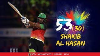 Shakib Al Hasan's Half Century vs Barbados Royals | CPL 2022