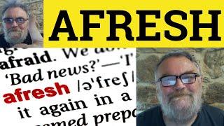  Afresh meaning - Afresh Examples - Afresh Definition - Adverbs - Afresh