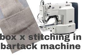 BOX X STITCHING IN BARTACK MACHINE #bartackmachine #cottonbags #garments #sewingmachine