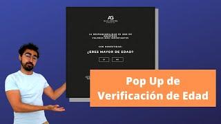 Pop Up de Verificación de edad con Elementor