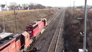 CP T-28 in Windsor, ON with Classic EMD Power (CPWindsorsub Vault)