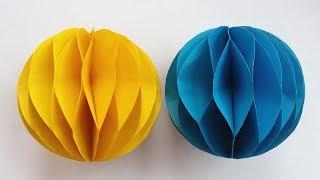 DIY:Easy Paper Honeycomb Ball!! How to Make a Paper Honeycomb Ball !!! Honeycomb Tutorial!!