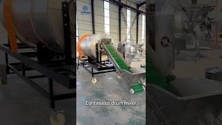 Belt Conveyor paired with Continuous Drum Mixer #mixingequipment #mixermachine