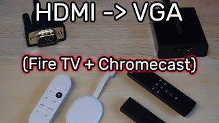 Amazon Fire TV und Google Chromecast mit VGA auf HDMI Konverter an VGA-Bildschirm anschließen