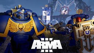 50+ PLAYER ULTRAMARINES Defend the BANNER! | Arma 3 Zeus WARHAMMER 40k