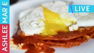 How to make stacked Red Cheese Enchilada Recipe - LIVE