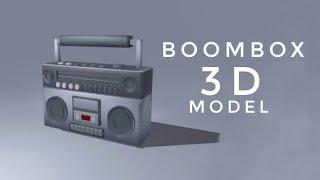 How to make a low poly 3d boombox Model | low poly 3d modeling tutorial | Prisma3D 2.0 | Animation