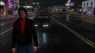 GTA 5 - KITT cruising in a rainy night (Natural Vision Evolved)