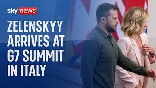 Zelenskyy arrives at G7 summit in Italy