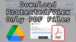 How to Download Protected/ View Only PDF Files From Google Drive