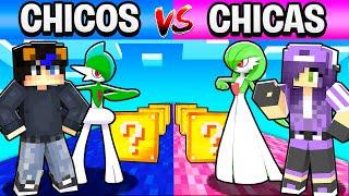 CARRERA de LUCKY BLOCK POKÉMON CHICO vs LUCKY BLOCK POKÉMON de CHICA en Minecraft!