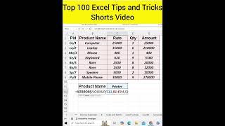 #12 Top 100 Excel Tips and Tricks Shorts Video | Deepak Jhanswa | IFERROR Formula | IFERROR Function