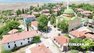 Çorum osmancık kargı köyündeki asırlık ahşap minareyi havadan göruntüledik.