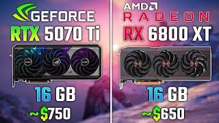 NVIDIA RTX 5070 TI vs RX 6800 XT | Test in 6 Game