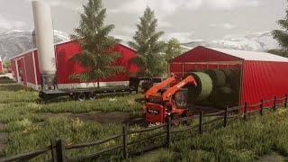 Storing Bales of Hay on the Ranch | Midwest Horizon | FS22 Realistic Gameplay