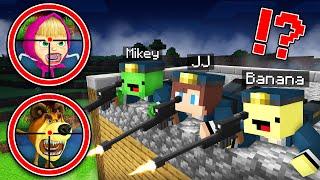 JJ and Mikey and Banana Kid Became FBI and Hunt The MASHA TAPES and The BEAR TAPES Minecraft Maizen