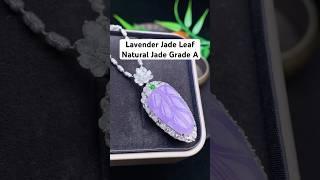 Lavender Jade Leaf Necklace #jadeite #jewelry #earrings #necklace #ring #pendant #jewellery #china