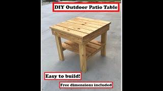 DIY Outdoor Patio Table Build (Build Plans Available)