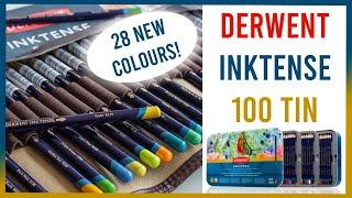 Derwent Inktense 100 Tin Review + My Thoughts on the 28 New Colours!