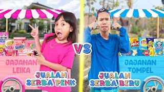 LEIKA JUAL BARANG SERBA PINK VS TOMPEL SERBA BIRU   SIAPA PEMENANGNYA?